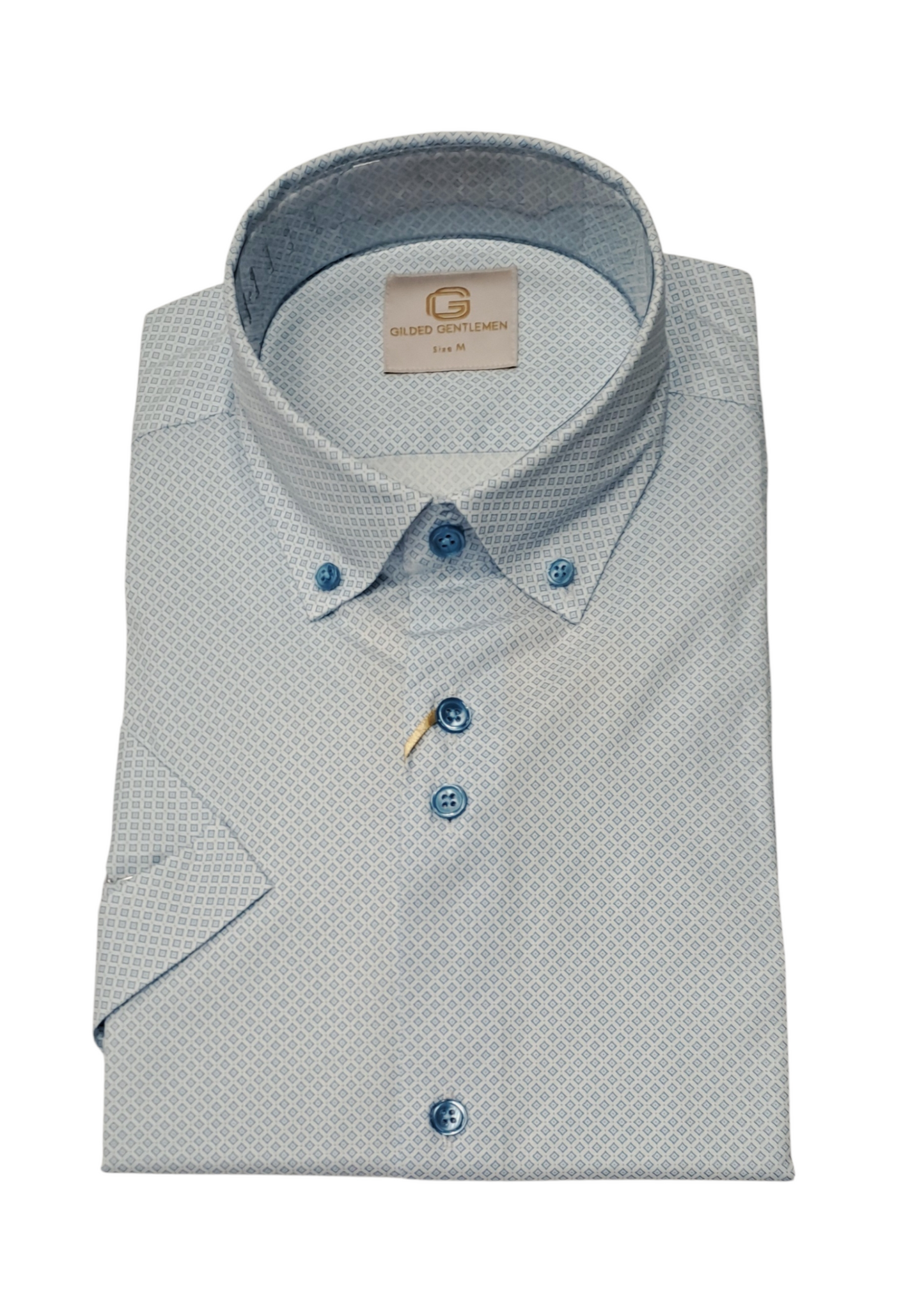 Gilded Gentlemen Short Sleeve Casual Shirt - 3 Teal