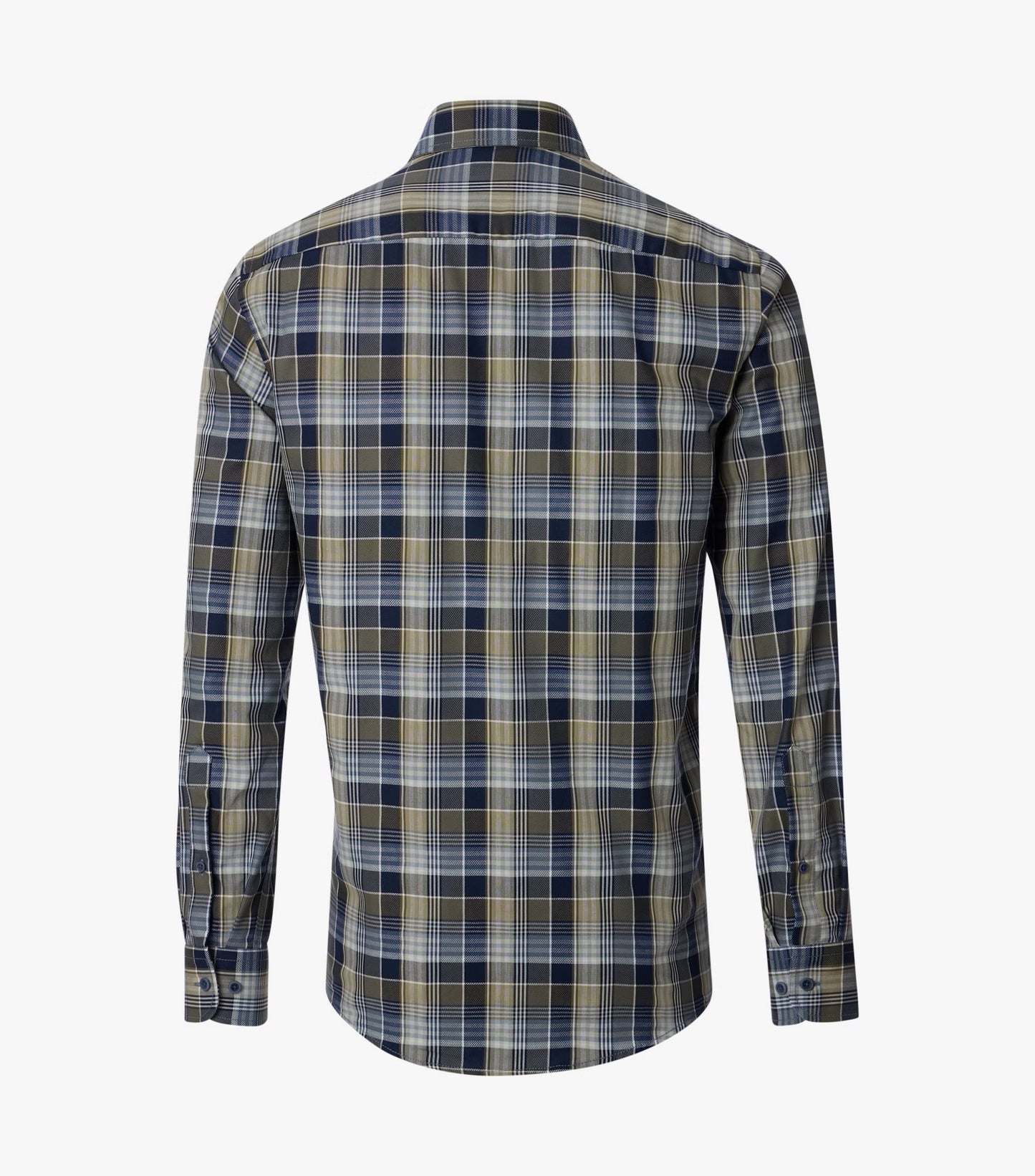 Casa Moda Casual Fit Checked Long Sleeve Shirt 300 - Green/Navy