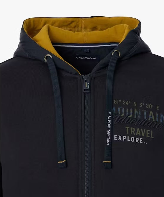 Casa Moda Full Zip Hoodie - Dark Blue