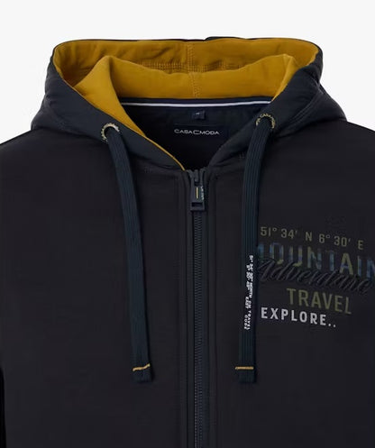 Casa Moda Full Zip Hoodie - Dark Blue