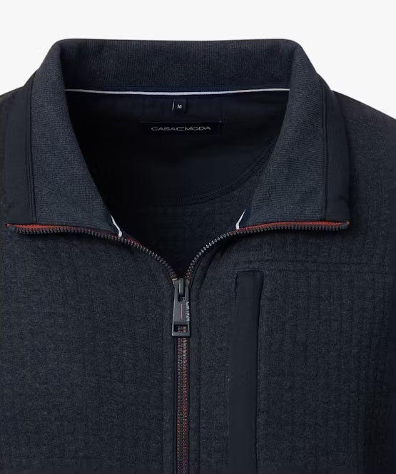 Casa Moda Full Zip Jacket - Navy/Orange