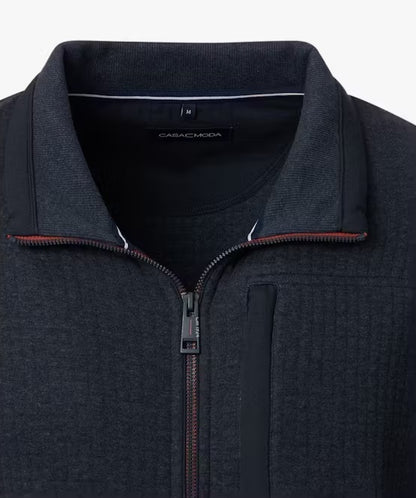 Casa Moda Full Zip Jacket - Navy/Orange
