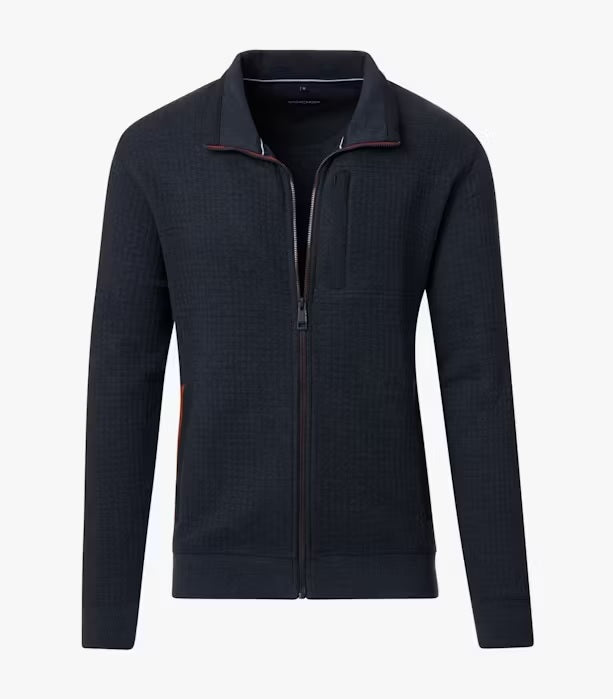 Casa Moda Full Zip Jacket - Navy/Orange