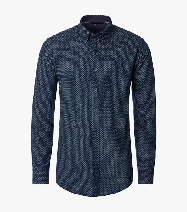 Casa Moda Long Sleeve Flannel Casual Shirt 100 - Dark Blue