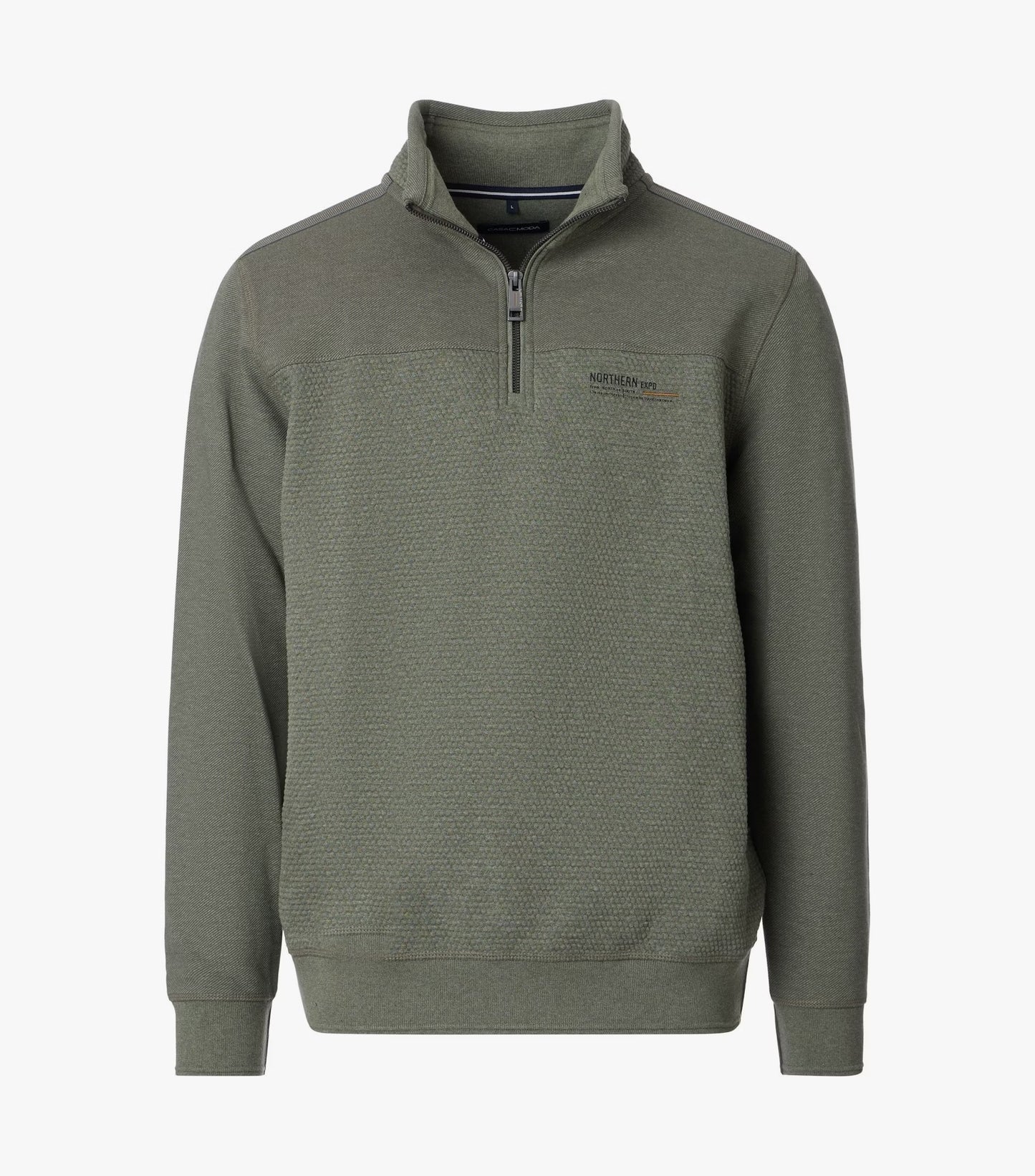 Casa Moda Half Zip Sweatshirt - Green