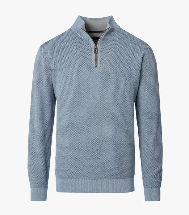 Casa Moda Troyer Half Zip Sweater 122 - Sky blue