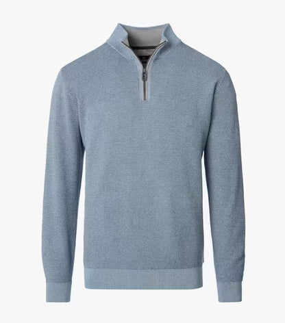 Casa Moda Troyer Half Zip Sweater 122 - Sky blue