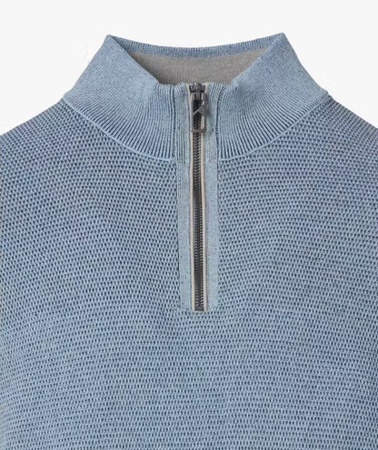Casa Moda Troyer Half Zip Sweater 122 - Sky blue