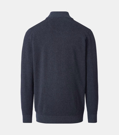 Casa Moda Knitted Troyer Half Zip Sweater 108 - Sapphire Blue