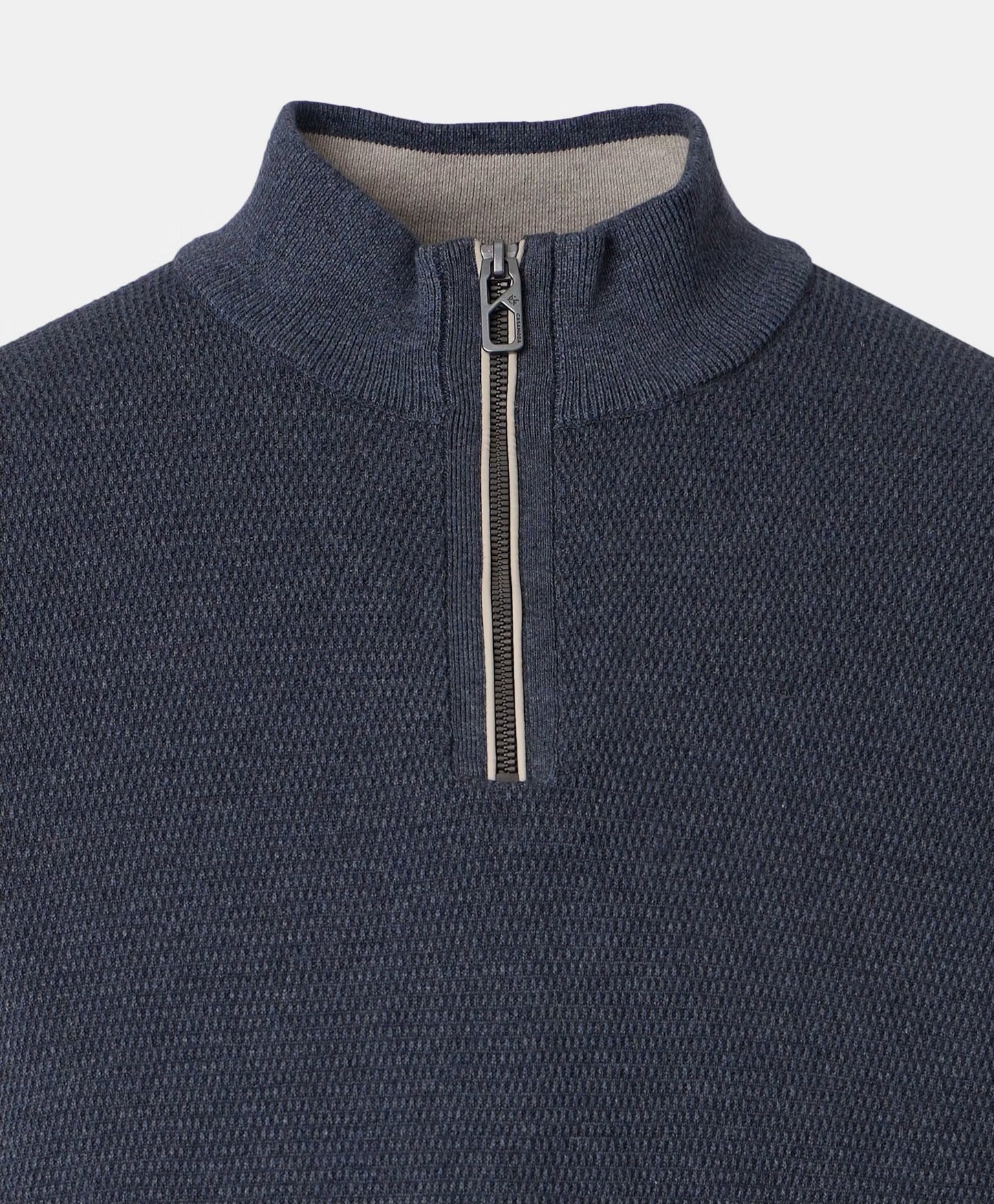 Casa Moda Knitted Troyer Half Zip Sweater 108 - Sapphire Blue