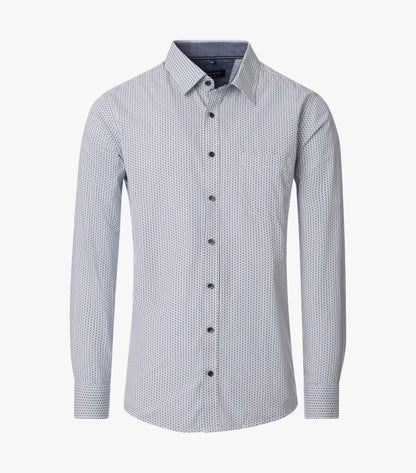 Casa Moda Long Sleeve Casual Shirt - Green/Blue