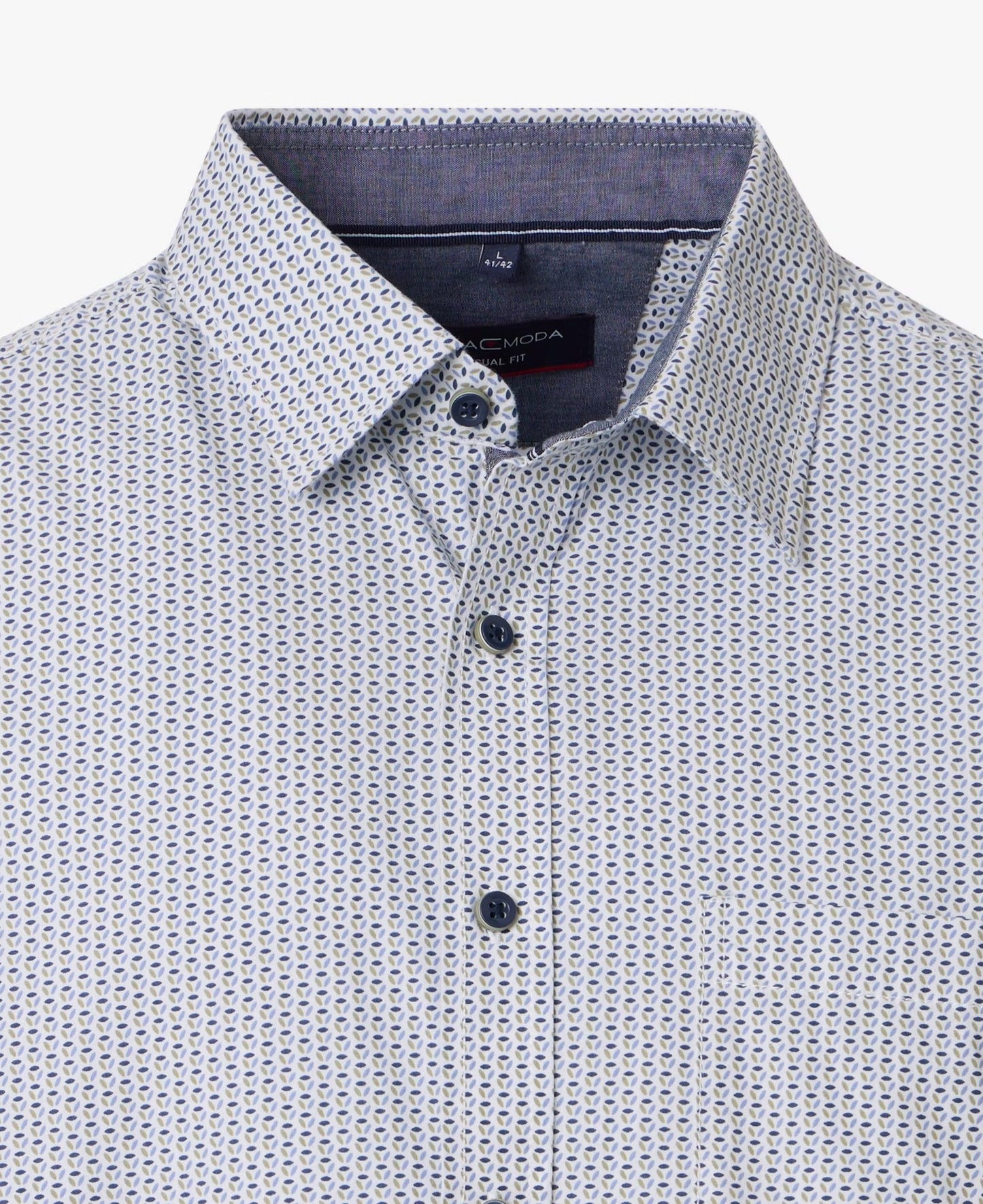 Casa Moda Long Sleeve Casual Shirt - Green/Blue