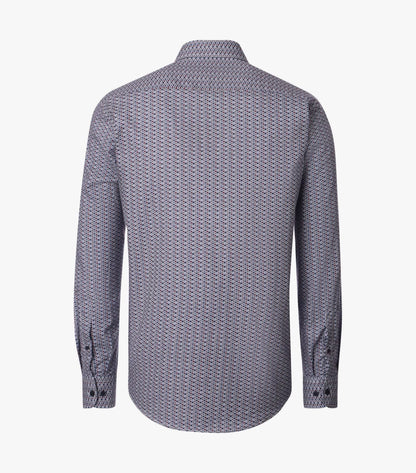 Casa Moda Long Sleeve Casual Shirt 400 - Red/Green