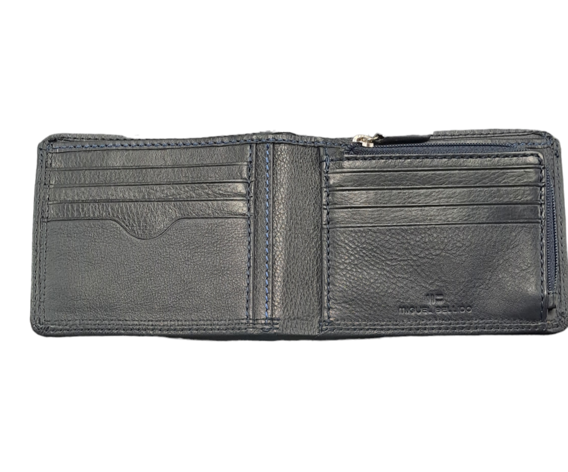 Miguel Bellido Leather Wallet 4928 - Navy