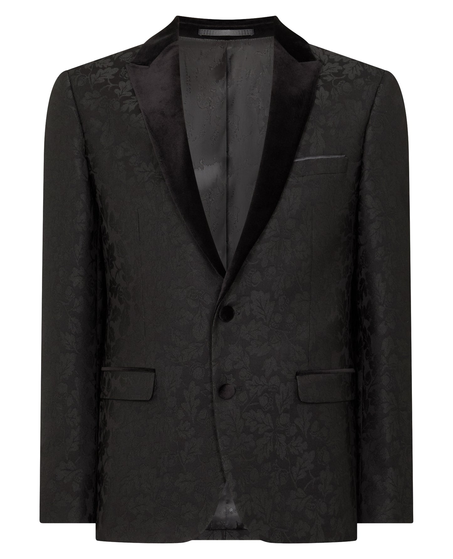 Remus Uomo Monti Z Slim Fit Tuxedo Jacket - Black