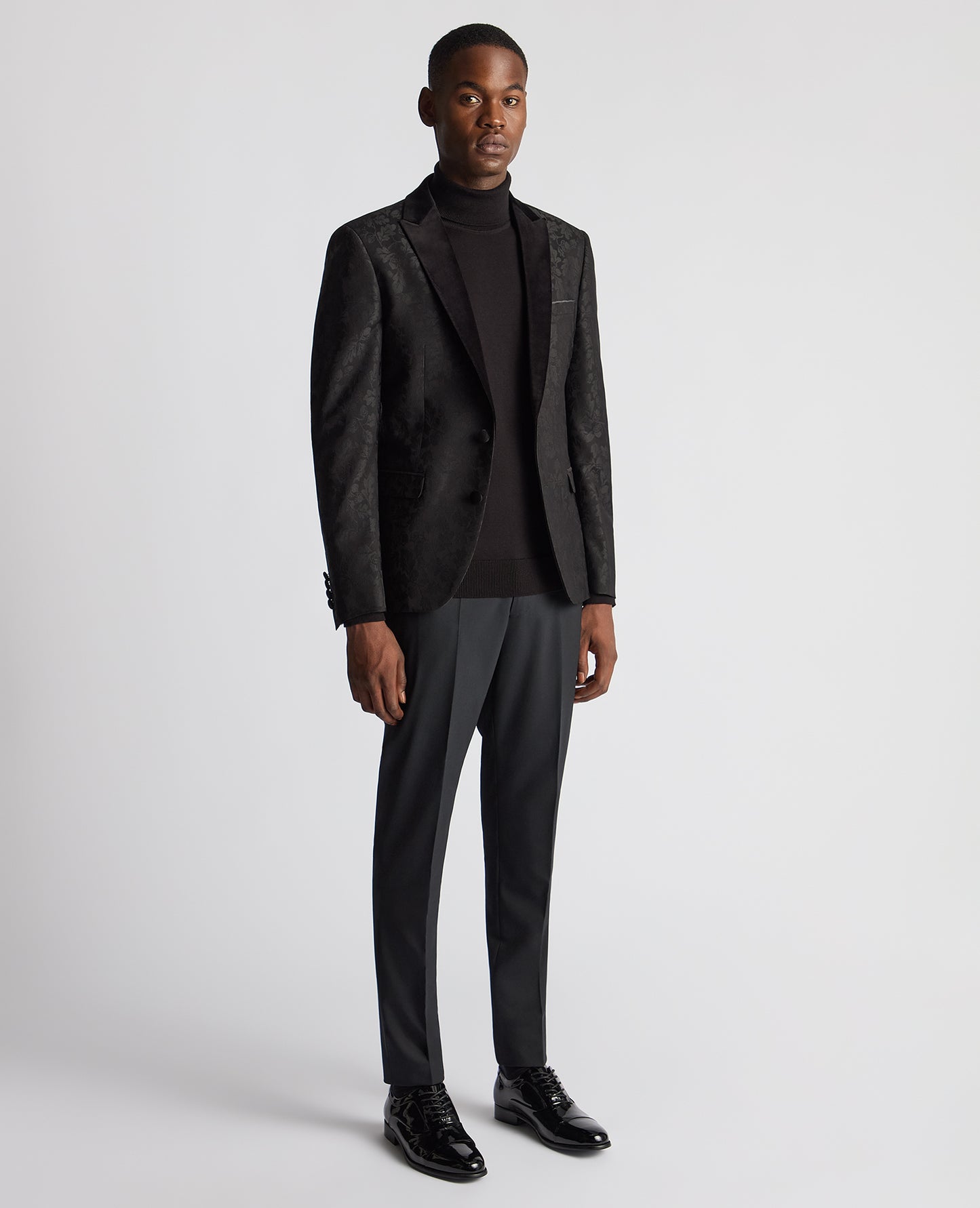 Remus Uomo Monti Z Slim Fit Tuxedo Jacket - Black