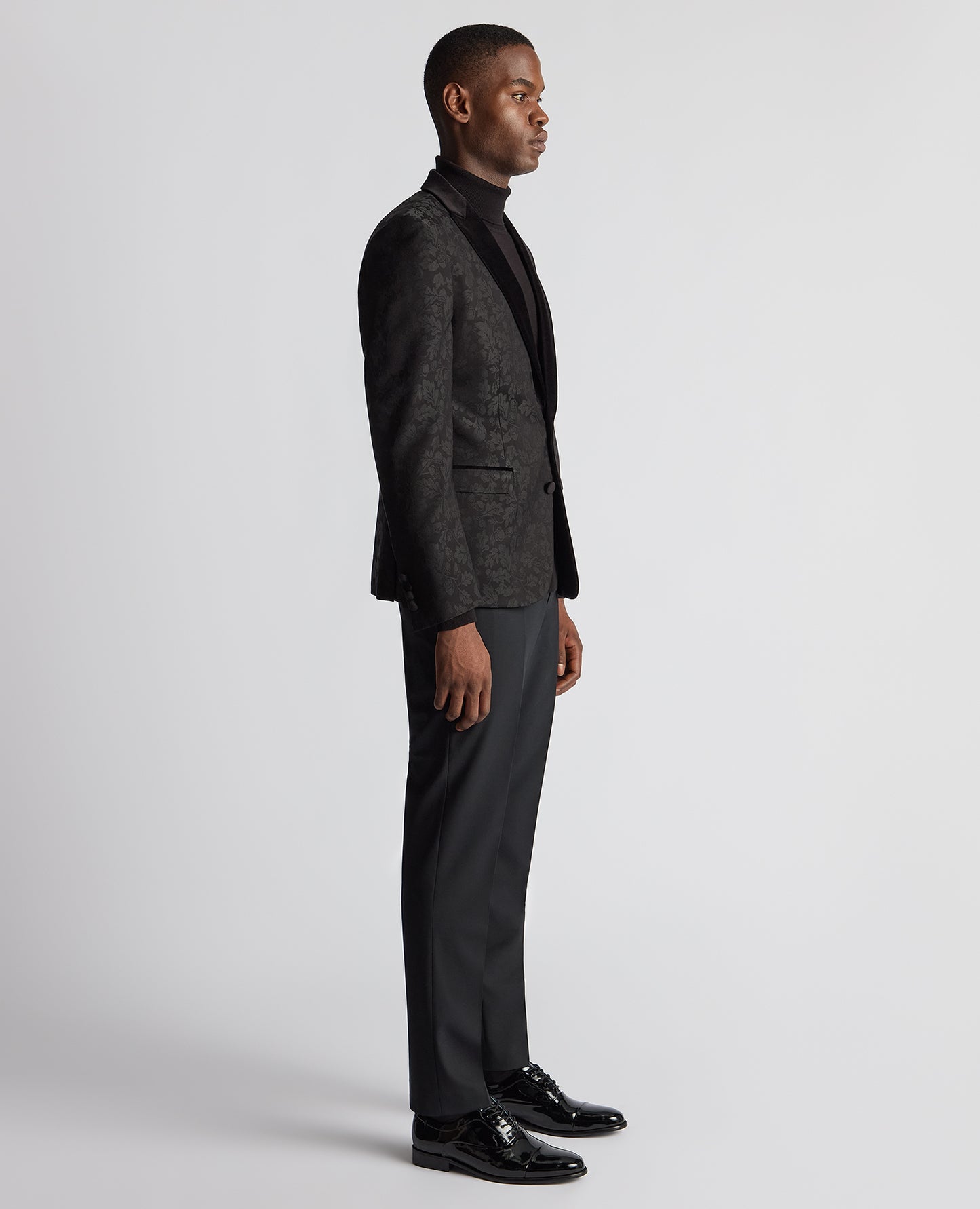 Remus Uomo Monti Z Slim Fit Tuxedo Jacket - Black