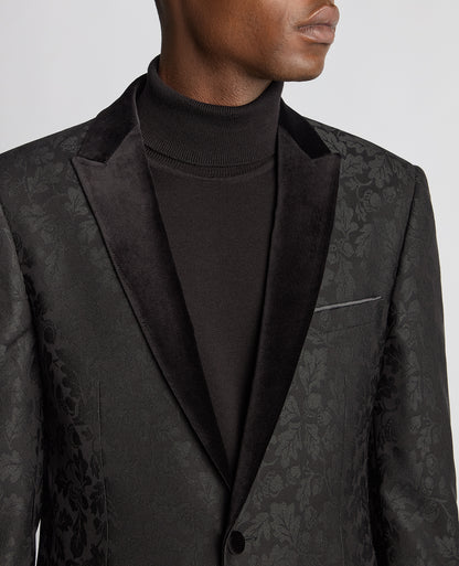 Remus Uomo Monti Z Slim Fit Tuxedo Jacket - Black