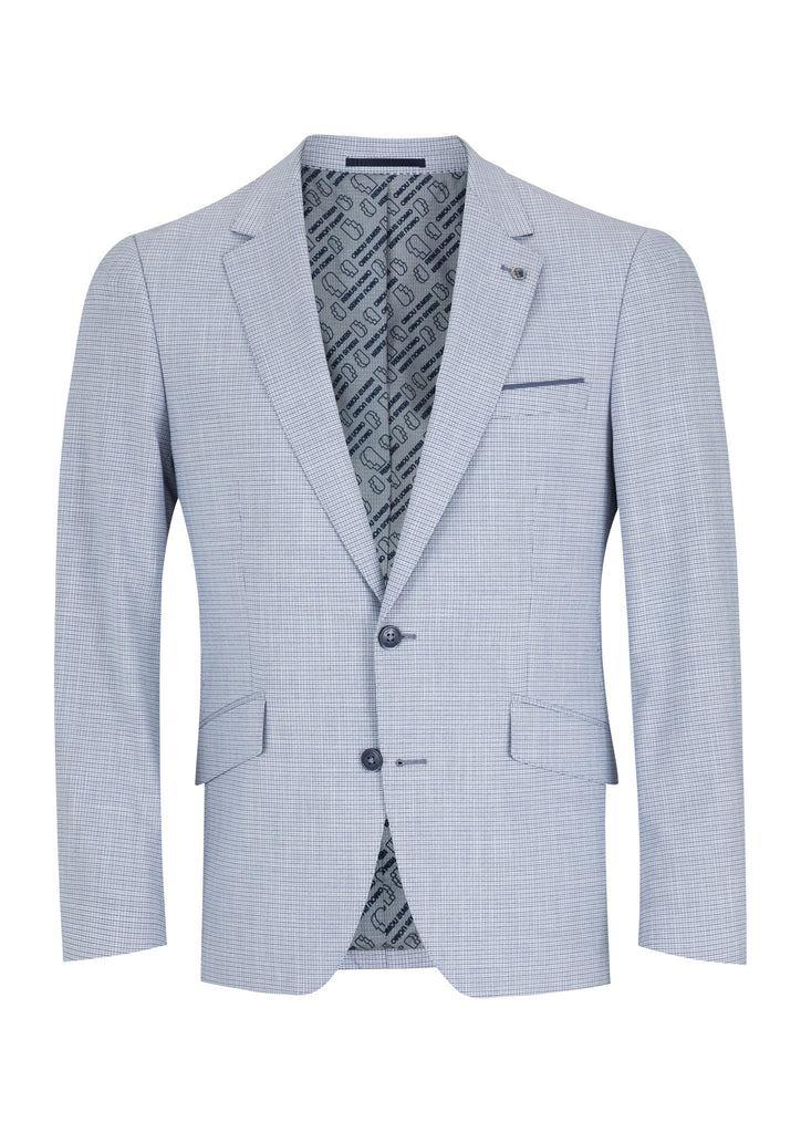 Remus Uomo Petro Tapered Fit Blazer Jacket - Sky Blue