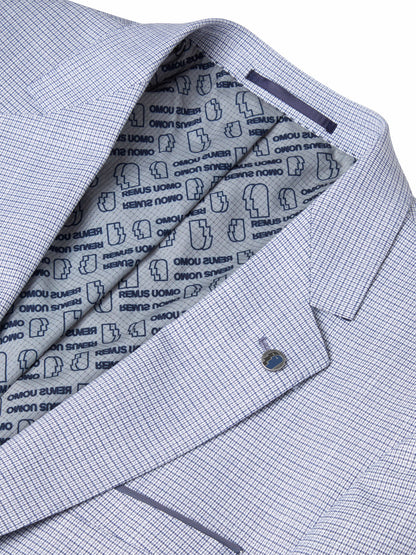 Remus Uomo Petro Tapered Fit Blazer Jacket - Sky Blue