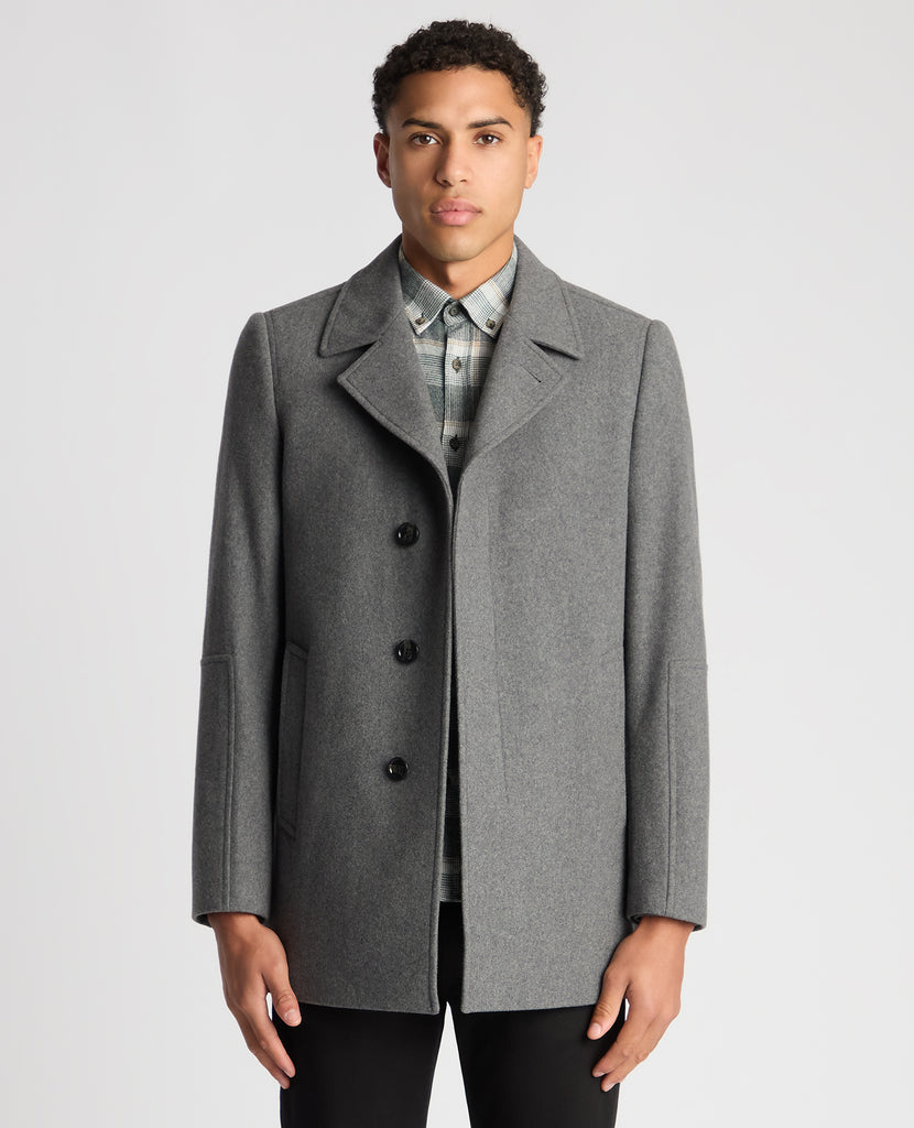 Remus Uomo Lochlan Tailored Overcoat - Grey