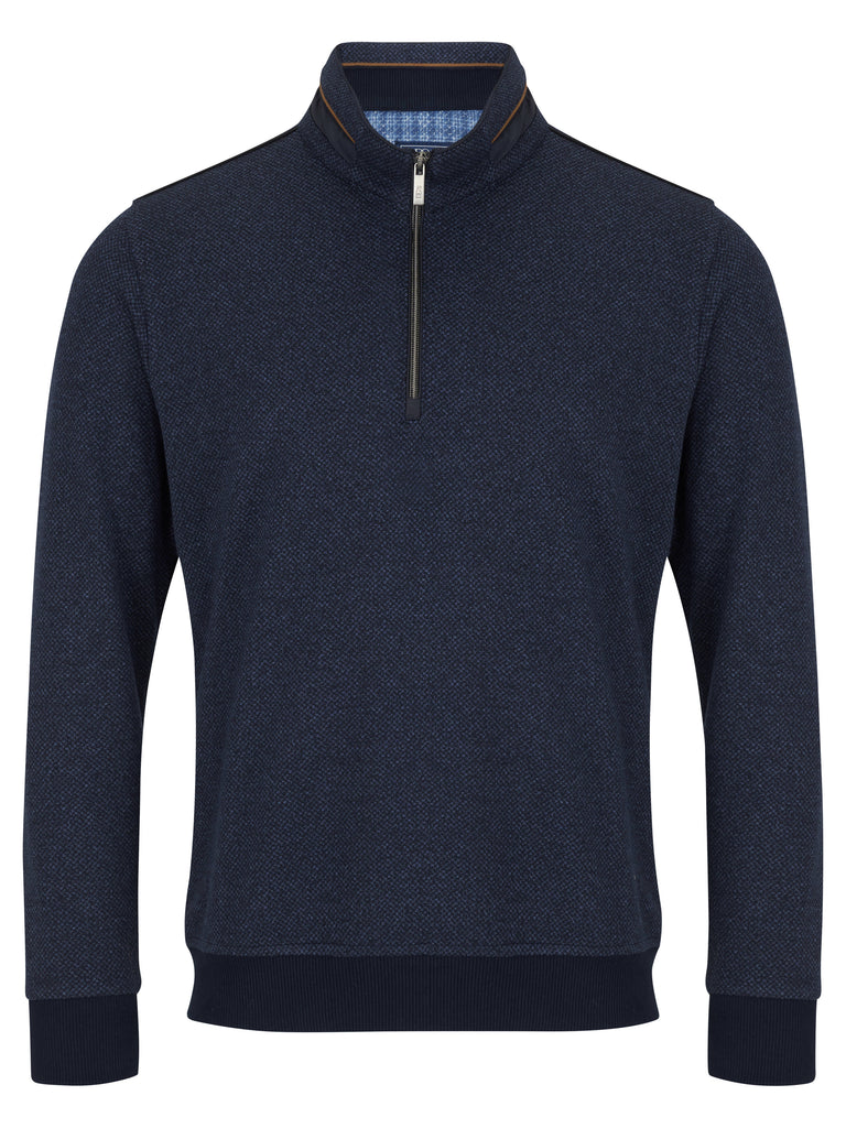 Daniel Grahame Casual Half Zip Sweater 28 - Dark Blue