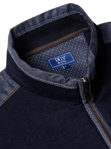 Daniel Grahame Half Zip Casual Sweater - Black