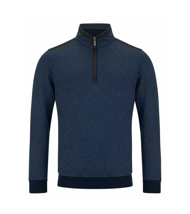 Daniel Grahame Half Zip Casual Sweater 25 - Blue