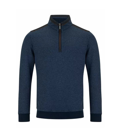 Daniel Grahame Half Zip Casual Sweater 25 - Blue