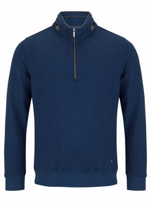 Daniel Grahame Half Zip Casual Sweater 25 - Blue