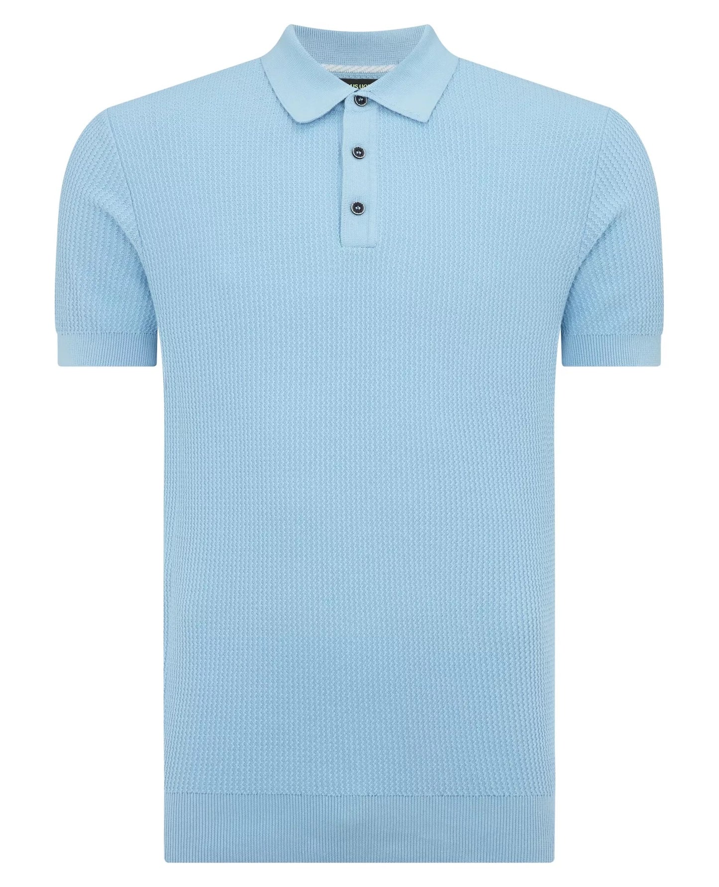 Remus Uomo Short Sleeve Casual Polo Shirt - Sky Blue