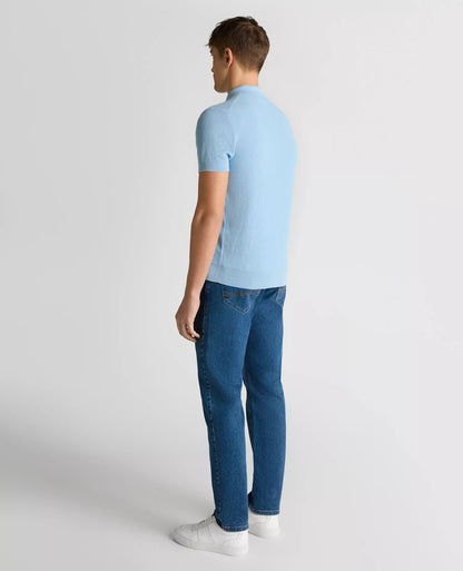 Remus Uomo Short Sleeve Casual Polo Shirt - Sky Blue