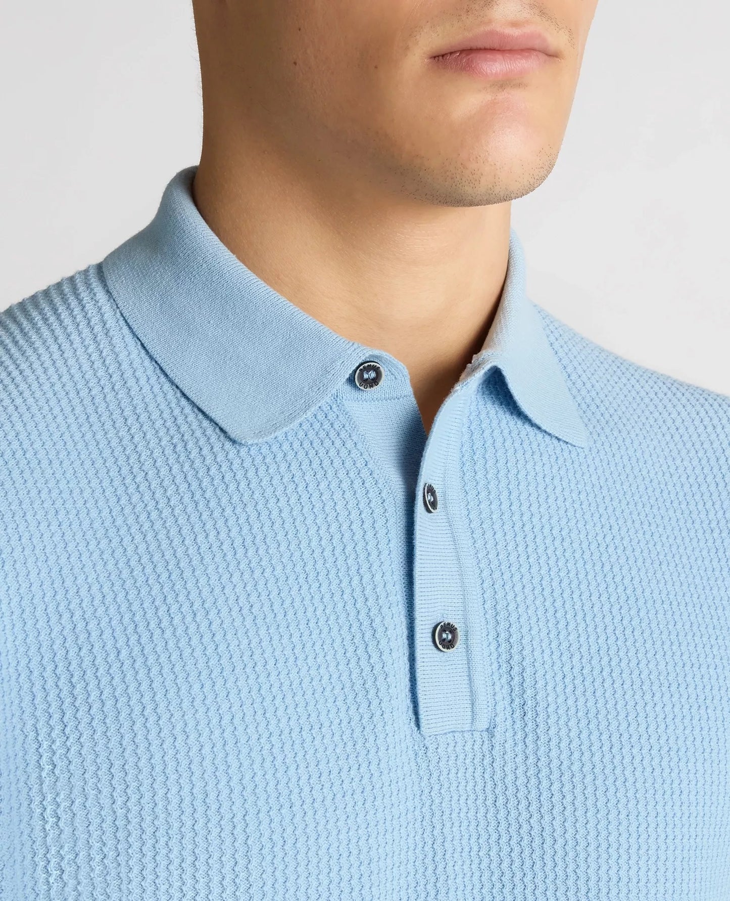 Remus Uomo Short Sleeve Casual Polo Shirt - Sky Blue