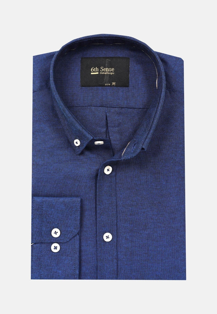 6th Sense BD Oxford Long Sleeve Shirt #5 - Navy
