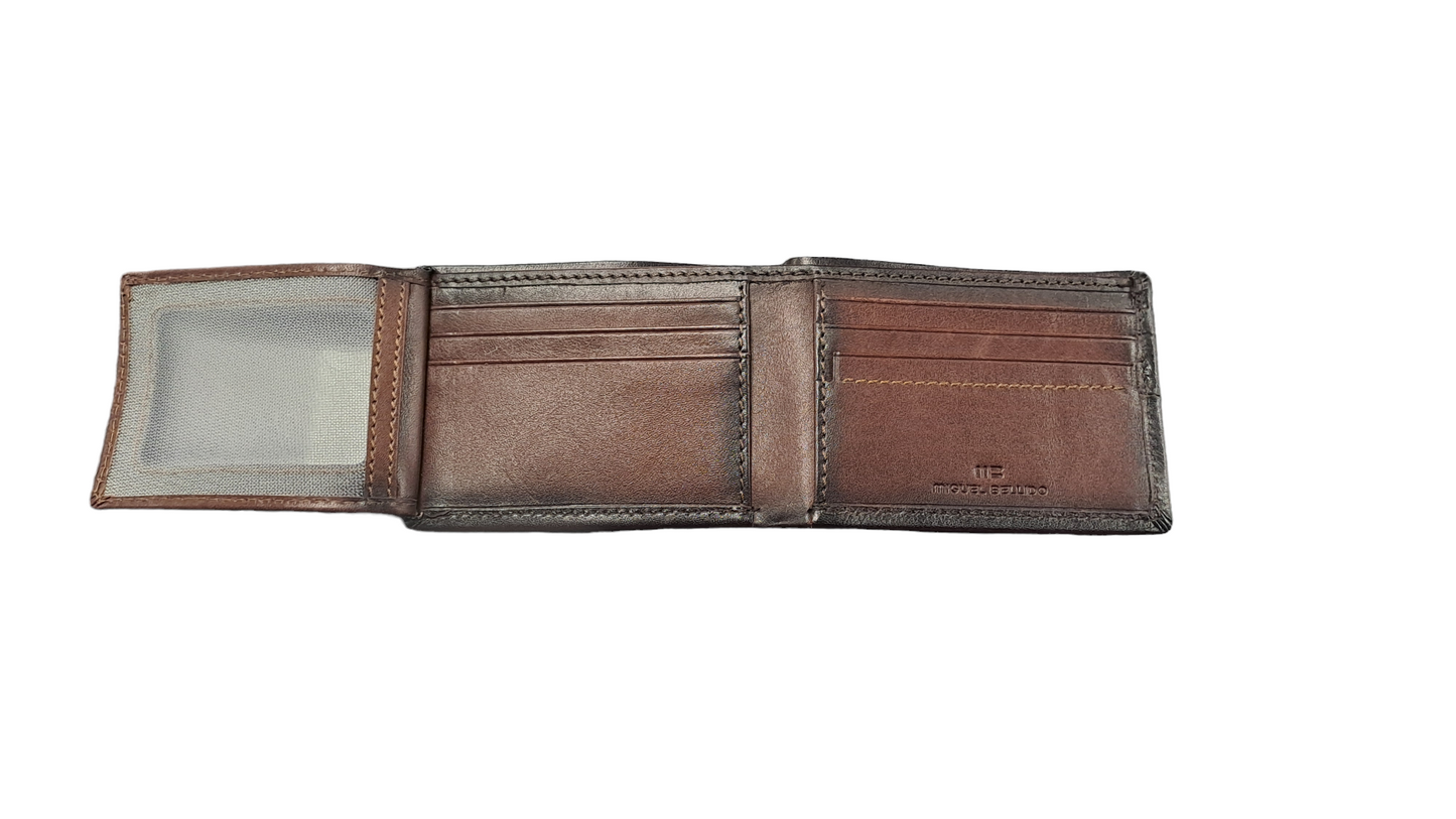 Miguel Bellido Leather Wallet  6683 - Dark Brown