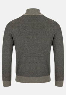6th Sense Stanley Half Zip Sweater - Willow