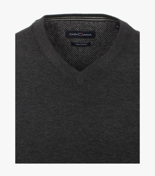 Casa Moda V-Neck Sweater 782 - Gray/Black