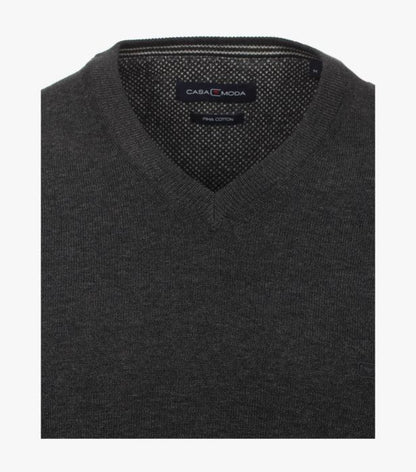 Casa Moda V-Neck Sweater 782 - Gray/Black