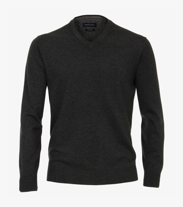 Casa Moda V-Neck Sweater 782 - Gray/Black