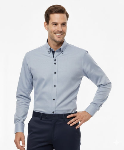 Advise House Of Fashion Long Sleeve Shirt AD-896 - Blue