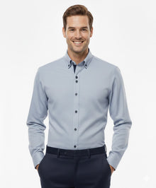Advise House Of Fashion Long Sleeve Shirt AD-896 - Blue