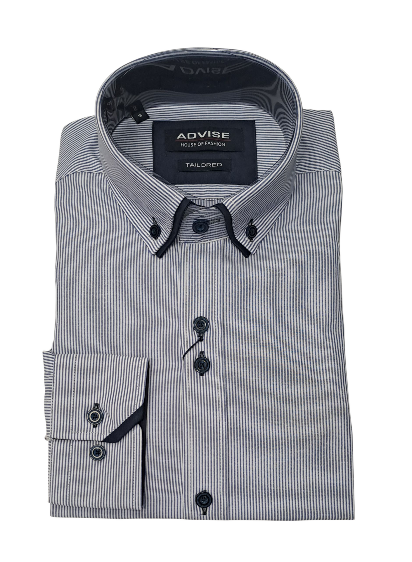Advise House Of Fashion Long Sleeve Striped Shirt AD-906 - Royal