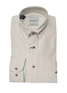 Dario Beltran Alloz Long Sleeve Casual Shirt - Beige
