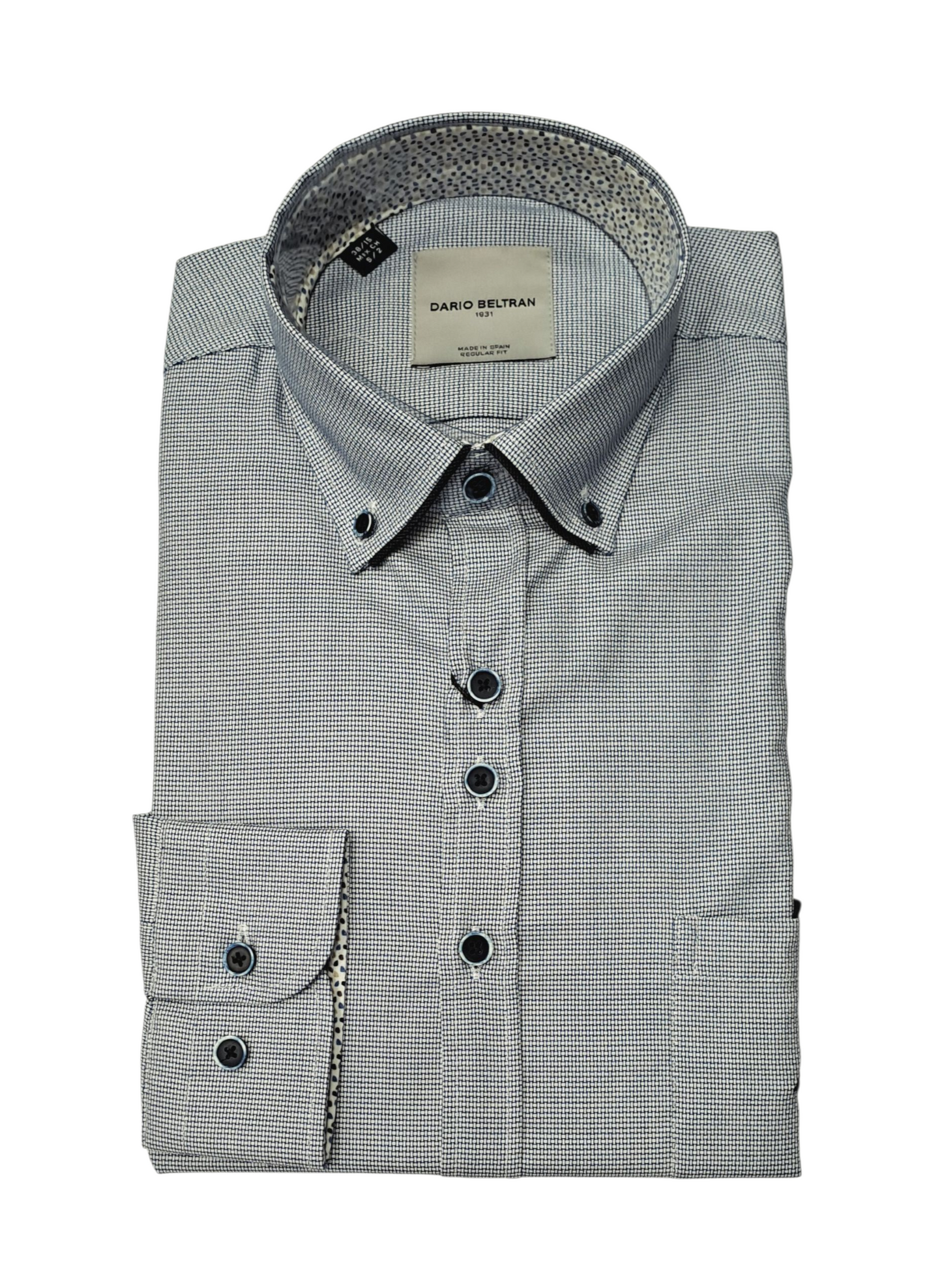 Dario Beltran Almana Long Sleeve Casual Shirt - Blue