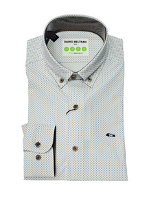 Dario Beltran Arcad Long Sleeve Non Iron Casual Shirt - White