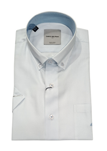 Dario Beltran Abajo Short Sleeve Casual Shirt - White/Blue
