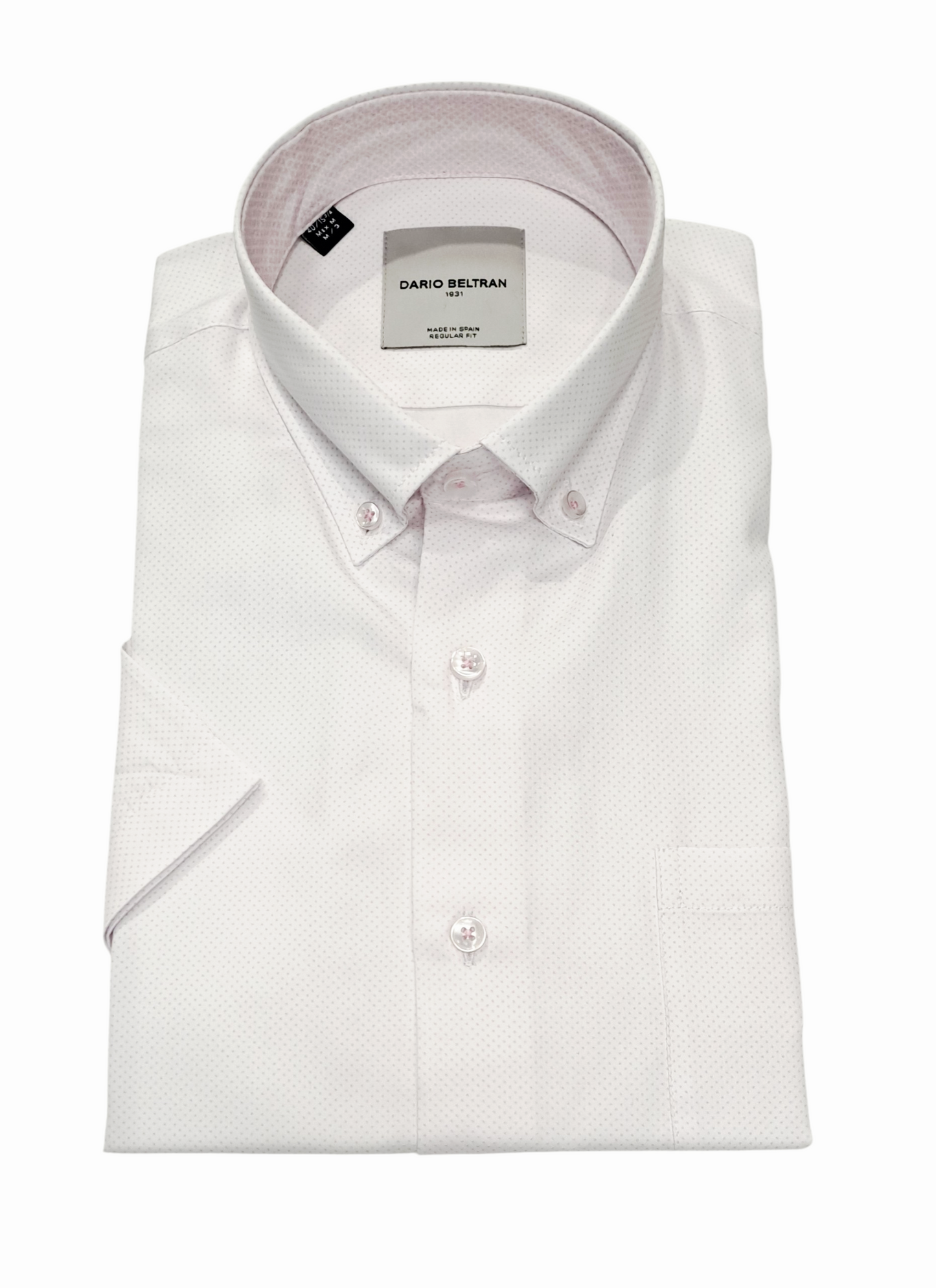 Dario Beltran Abajo Short Sleeve Casual Shirt - White/Pink
