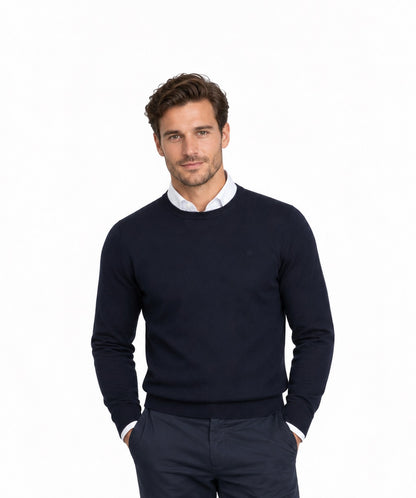 Andre Achill Crew Neck Sweater -  Navy