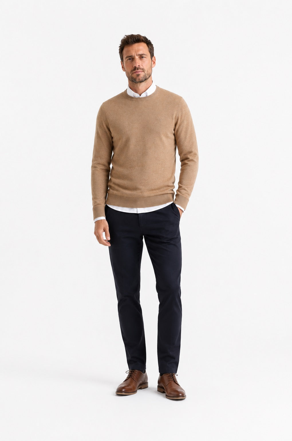 Andre Achill Crew Neck Sweater - Camel