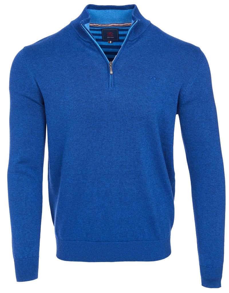 Andre Adare Half Zip Sweater - Cobalt